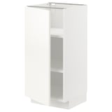 METOD Base cabinet with shelves, white/Vallstena white, 40x41x80 cm