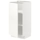 METOD Base cabinet with shelves, white/Vallstena white, 40x41x80 cm