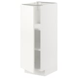 METOD Base cabinet with shelves, white/Vallstena white, 30x41x80 cm