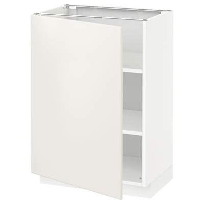 METOD Base cabinet with shelves, white/Veddinge white, 60x41x80 cm