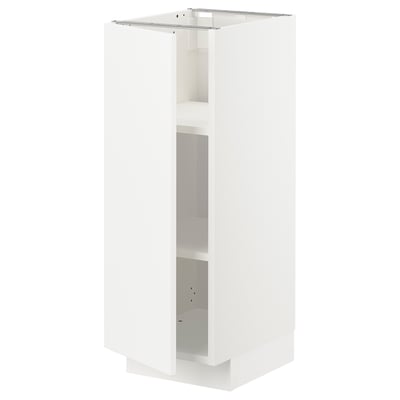 METOD Base cabinet with shelves, white/Veddinge white, 30x41x80 cm
