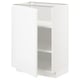METOD Base cabinet with shelves, white/Voxtorp high-gloss/white, 60x41x80 cm