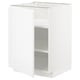 METOD Base cabinet with shelves, white/Voxtorp high-gloss/white, 60x60x80 cm
