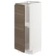 METOD Base cabinet with shelves, white/Voxtorp walnut effect, 30x41x80 cm