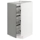 METOD Base cabinet with wire baskets, white/Bodbyn grey, 40x60x80 cm