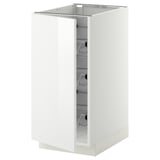 METOD Base cabinet with wire baskets, white/Ringhult white, 40x60x80 cm