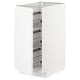 METOD Base cabinet with wire baskets, white/Voxtorp high-gloss/white, 40x60x80 cm