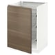 METOD Base cabinet with wire baskets, white/Voxtorp walnut effect, 60x60x80 cm
