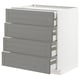 METOD Base cb 4 frnts/2 low/3 md drwrs, white Maximera/Bodbyn grey, 80x60x80 cm