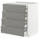 METOD Base cb 4 frnts/2 low/3 md drwrs, white Maximera/Bodbyn grey, 75x60x80 cm
