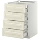 METOD Base cb 4 frnts/2 low/3 md drwrs, white Maximera/Bodbyn off-white, 60x60x80 cm