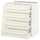 METOD Base cb 4 frnts/2 low/3 md drwrs, white Maximera/Bodbyn off-white, 75x60x80 cm