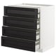 METOD Base cb 4 frnts/2 low/3 md drwrs, white Maximera/Lerhyttan black stained, 80x60x80 cm
