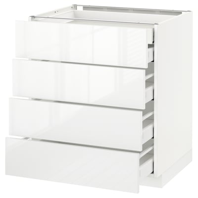 METOD Base cb 4 frnts/2 low/3 md drwrs, white Maximera/Ringhult white, 75x60x80 cm