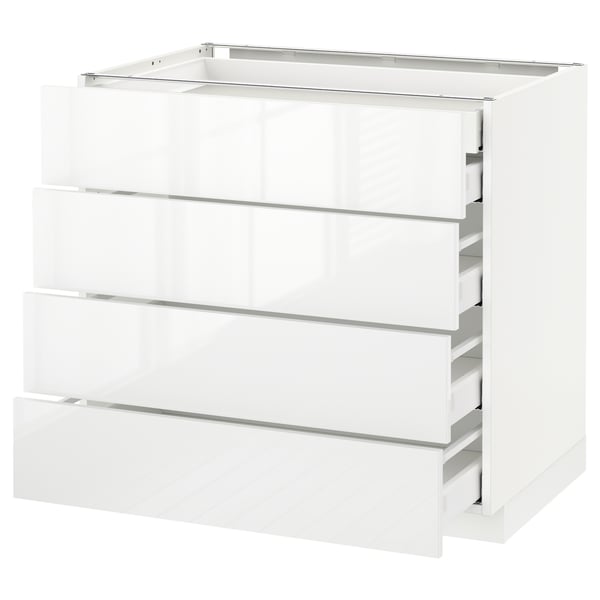 METOD Base cb 4 frnts/2 low/3 md drwrs, white Maximera/Ringhult white, 90x60x80 cm