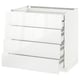 METOD Base cb 4 frnts/2 low/3 md drwrs, white Maximera/Ringhult white, 90x60x80 cm