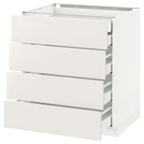 METOD Base cb 4 frnts/2 low/3 md drwrs, white Maximera/Veddinge white, 75x60x80 cm
