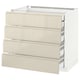METOD Base cb 4 frnts/2 low/3 md drwrs, white Maximera/Voxtorp high-gloss light beige, 90x60x80 cm