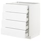 METOD Base cb 4 frnts/2 low/3 md drwrs, white Maximera/Voxtorp high-gloss/white, 75x60x80 cm