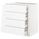METOD Base cb 4 frnts/2 low/3 md drwrs, white Maximera/Voxtorp high-gloss/white, 80x60x80 cm
