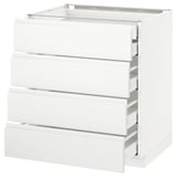 METOD Base cb 4 frnts/2 low/3 md drwrs, white Maximera/Voxtorp matt white, 75x60x80 cm