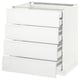 METOD Base cb 4 frnts/2 low/3 md drwrs, white Maximera/Voxtorp matt white, 75x60x80 cm