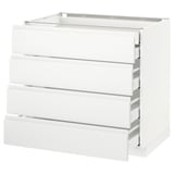 METOD Base cb 4 frnts/2 low/3 md drwrs, white Maximera/Voxtorp matt white, 90x60x80 cm