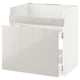 METOD Base cb f HAVSEN snk/3 frnts/2 drws, white Maximera/Ringhult light grey, 80x60x80 cm
