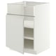 METOD Base cb f hob/fish grill/door, white/Aspudden light grey, 60x60x80 cm