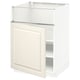 METOD Base cb f hob/fish grill/door, white/Bodbyn off-white, 60x60x80 cm