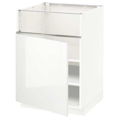 METOD Base cb f hob/fish grill/door, white/Ringhult white, 60x60x80 cm