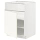 METOD Base cb f hob/fish grill/door, white/Vallstena white, 60x60x80 cm