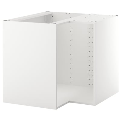 METOD Corner base cabinet frame, white, 88x60x80 cm