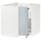METOD Corner base cabinet with carousel, white/Kallarp light grey-blue, 88x88x80 cm