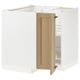 METOD Corner base cabinet with carousel, white/Vedhamn oak, 88x88x80 cm