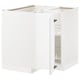 METOD Corner base cabinet with carousel, white/Voxtorp high-gloss/white, 88x88x80 cm