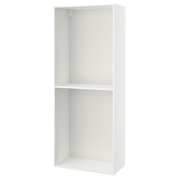 METOD kitchen cabinet, white, rectangular, two shelves, melamine finish.