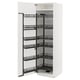METOD High cabinet with pull-out larder, white/Ringhult light grey, 60x60x200 cm