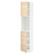 METOD High cabinet with shelves/2 doors, white/Askersund light ash effect, 40x41x200 cm