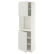 METOD High cabinet with shelves/2 doors, white/Aspudden light grey, 60x41x200 cm