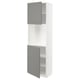 METOD High cabinet with shelves/2 doors, white/Bodbyn grey, 60x41x200 cm
