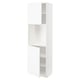 METOD High cabinet with shelves/2 doors, white Enköping/white wood effect, 60x41x200 cm