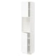 METOD High cabinet with shelves/2 doors, white Enköping/white wood effect, 40x41x200 cm