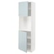 METOD High cabinet with shelves/2 doors, white/Kallarp light grey-blue, 60x41x200 cm