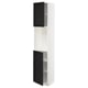 METOD High cabinet with shelves/2 doors, white/Lerhyttan black stained, 40x41x200 cm