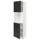 METOD High cabinet with shelves/2 doors, white/Nickebo matt anthracite, 60x41x200 cm
