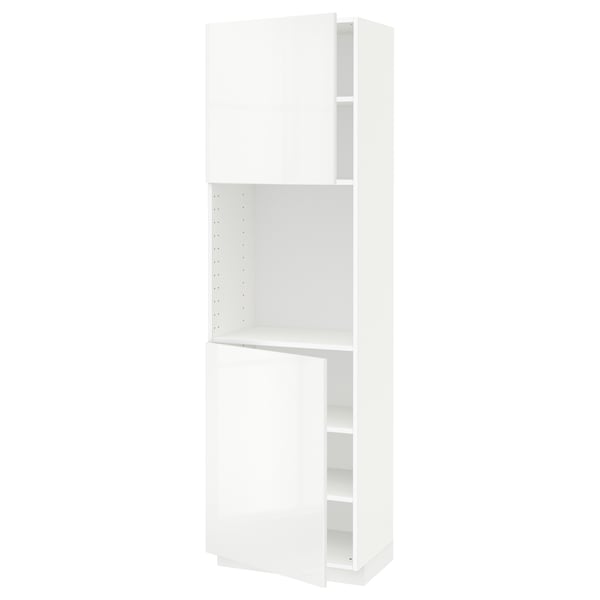 METOD High cabinet with shelves/2 doors, white/Ringhult white, 60x41x200 cm