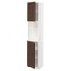 METOD High cabinet with shelves/2 doors, white/Sinarp brown, 40x41x200 cm
