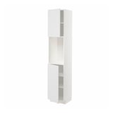 METOD High cabinet with shelves/2 doors, white/Stensund white, 40x41x200 cm