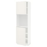 METOD High cabinet with shelves/2 doors, white/Veddinge white, 60x41x200 cm